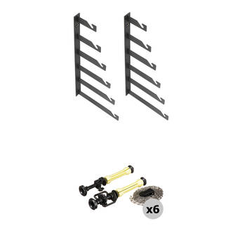 Impact Background Sextuple Hook with Six Metal Drive Chains Kit