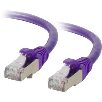 C2G CAT6 Snagless Shielded STP Ethernet Network Patch Cable (10', Purple)