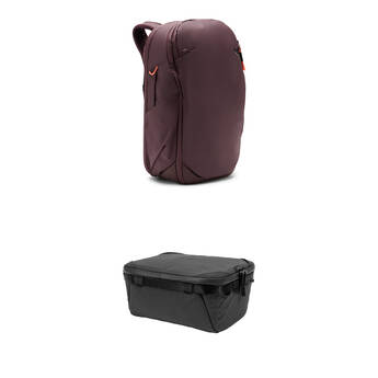 Peak Design Travel Backpack with Small/Medium Camera Cube V2 Kit (Eclipse, 30L)