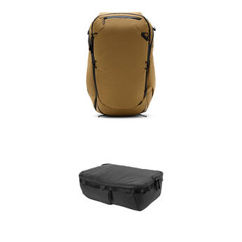 Peak Design Travel Backpack with Large Camera Cube V2 Kit (Coyote, 45L)