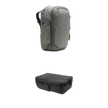 Peak Design Travel Backpack with Large Camera Cube V2 Kit (Sage, 45L)