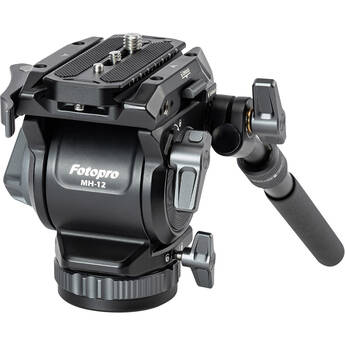 Fotopro O-9 Carbon Fiber Tripod with MH-12 Fluid Head (Black/Gray)