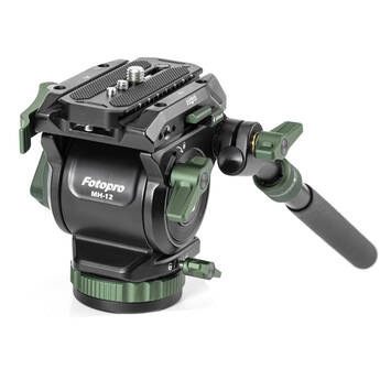 Fotopro O-9 Carbon Fiber Tripod with MH-12 Fluid Head (Black/Green)
