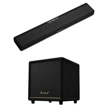 Marshall Heston 60 5.1-Channel Dolby Atmos Soundbar & Heston Sub 200 Subwoofer Kit (Black/Black)