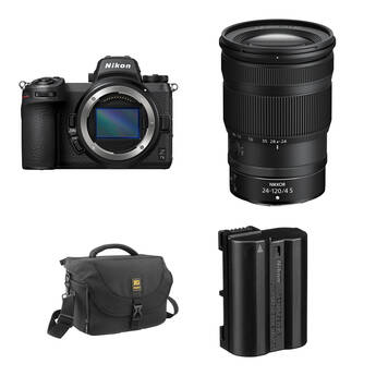 Nikon Z7 II Mirrorless Camera with 24-120mm f/4 Lens and Essentials+ Kit