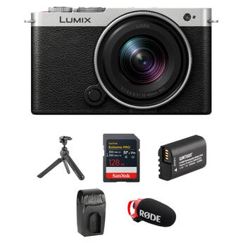 Panasonic LUMIX S9 Mirrorless Camera with 18-40mm f/4.5-6.3 Lens and Content Creation Kit (Black/Silver)