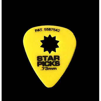 Star Picks Classic Delrin Guitar Pick Blister Pack (Yellow, .73mm , 12-Pack)