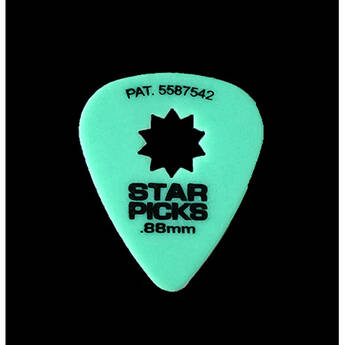 Star Picks Classic Delrin Guitar Pick (Green, 0.88mm , 12-Pack)