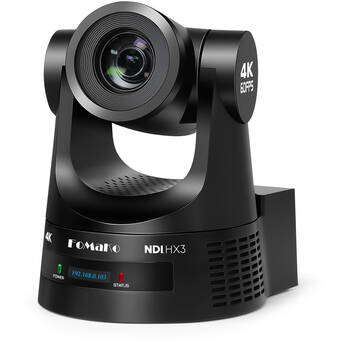 FoMaKo K600N PTZ AI Auto-Tracking 4K NDI/SDI/HDMI/USB Camera with 20x Optical Zoom (Black)