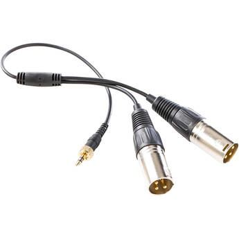 Saramonic SR-UM10-CC1 3.5mm TRS to Two XLR Male Output Y-Cable for Wireless Mic Systems