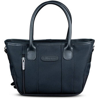 Billingham Key Grip Handbag (Black FibreNyte / Black Leather, 4L)