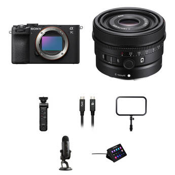 Sony a7C II Mirrorless Camera with 40mm f/2.5 Lens and Live Streaming Kit (Black)