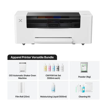 xTool Direct-to-Film Apparel Printer with OS1 Automatic Shaker Oven