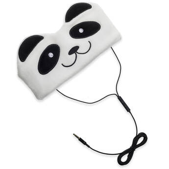 Contixo Adjustable Fleece Animal Headband Headphones for Kids (Panda)