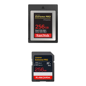 SanDisk 256GB Extreme PRO CFexpress Type B & 256GB SDXC Memory Card Kit
