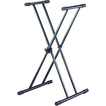 QuikLok T20 X-Style Double Brace Keyboard Stand with Dino-Bite Locking Disc
