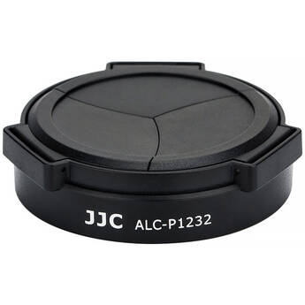JJC Auto Lens Cap for Panasonic Lumix G Vario HD 12-32mm F3.5-5.6 Mega OIS Lens (Black)