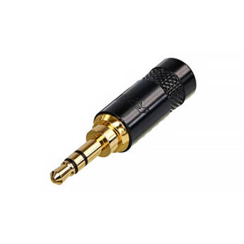 Rean 3.5mm Stereo Plug (Black/Gold) .