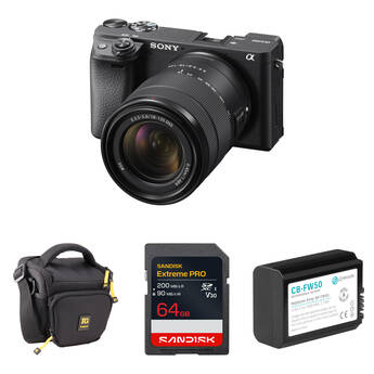 Sony a6400 Mirrorless Camera with 18-135mm f/3.5-5.6 Lens and Basic Bundle