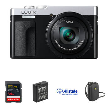 Panasonic ZS99 Digital Camera with Protection & Power Kit (Silver)
