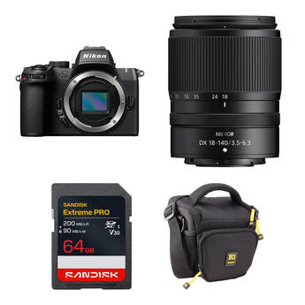 Nikon Z50 II Mirrorless Camera with 18-140mm f/3.5-6.3 Lens and Basic Bundle