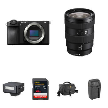 Sony a6700 Mirrorless Camera with 16-55mm f/2.8 Lens and Mini Flash Kit