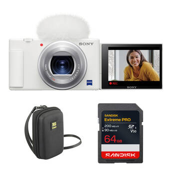 Sony ZV-1 Digital Camera with Accessory Kit (White)