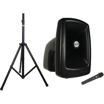 Anchor Audio MEGAVOX ECO 1 Package with Megavox Basic Speaker, Handheld Wired Mic, and Speaker Stand