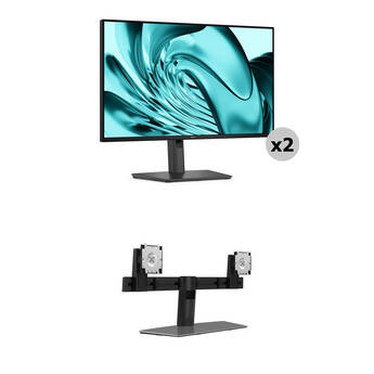 Dell Dual Dell Pro P 24" Full HD IPS Monitors & Stand Kit
