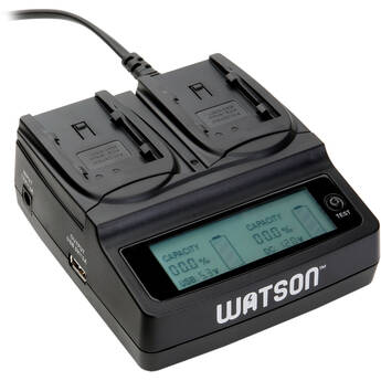 Watson Duo LCD Charger Kit with 2 Battery Adapter Plates for BP-800