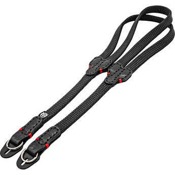 Owlkrown TwinPad Camera Strap (Black with Red Accent, 55")