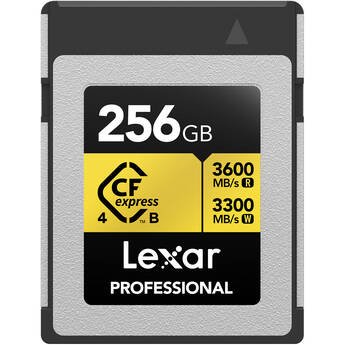 Lexar 256GB Professional GOLD CFexpress 4.0 Type B Memory Card