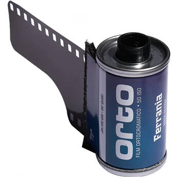 Ferrania Orto 50 ISO Orthochromatic Film (35mm Roll, 36 Exposures, Expired 04/2026)