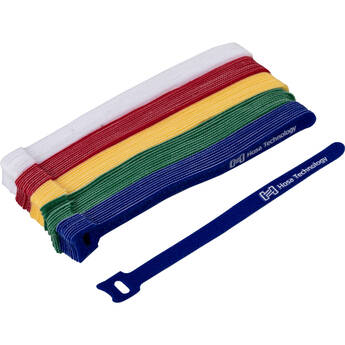 Hosa Technology WTI-508 Hook & Loop Cable Ties 0.5 x 8" (Multi-Color, 50-Pack)