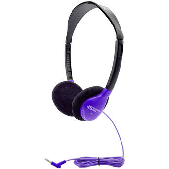 HamiltonBuhl Personal On-Ear Stereo Headphone - 200 Pack (Purple)