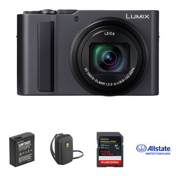 Panasonic ZS300 Digital Camera with Protection & Power Kit (Silver)