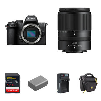 Nikon Z50 II Mirrorless Camera with 18-140mm f/3.5-6.3 Lens and Essentials+ Kit