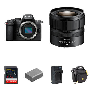 Nikon Z50 II Mirrorless Camera with 12-28mm f/3.5-5.6 Lens and Essentials+ Kit