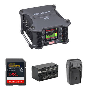 Zoom F6 6-Input / 14-Track Multitrack Field Recorder with Essentials Kit
