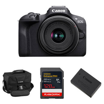 Canon EOS R100 Mirrorless Camera with 18-45mm Lens and Essentials+ Kit