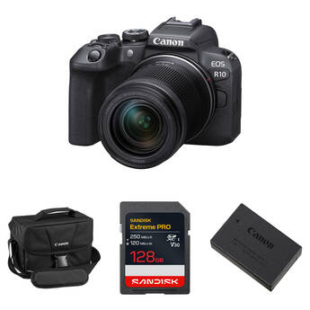 Canon EOS R10 Mirrorless Camera with 18-150mm Lens and Essentials+ Kit