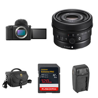 Sony ZV-E1 Mirrorless Camera with 50mm f/2.5 Lens and Basic Bundle (Black)