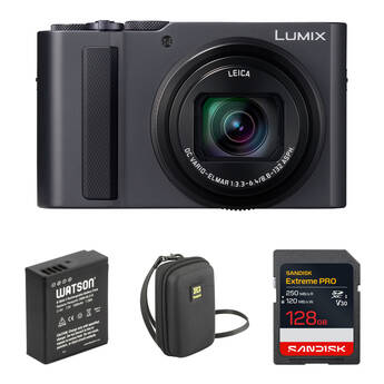 Panasonic ZS300 Digital Camera with Accessories Kit (Silver)