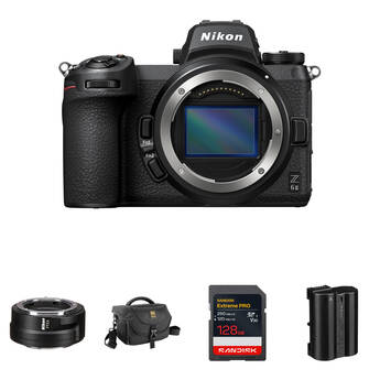 Nikon Z6 II Mirrorless Camera with FTZ II Mount Adapter and Essentials+ Kit