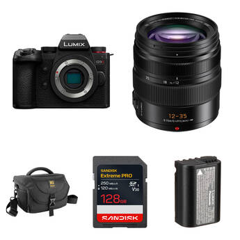 Panasonic LUMIX G9 II Mirrorless Camera with 12-35mm f/2.8 Lens and Essentials+ Kit (Black)