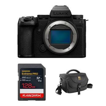 Panasonic LUMIX S5 IIX Mirrorless Camera Body with Accessories Kit