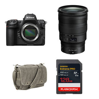 Nikon Z8 Mirrorless Camera with 24-70mm f/2.8 Lens and Basic Bundle