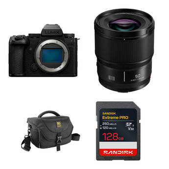 Panasonic LUMIX S5 IIX Mirrorless Camera with 50mm f/1.8 Lens and Basic Bundle