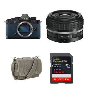 Nikon Zf Mirrorless Camera with 40mm f/2 Lens and Basic Bundle (Blue)