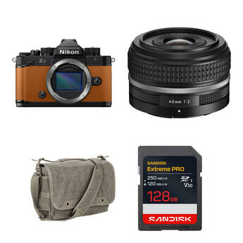 Nikon Zf Mirrorless Camera with 40mm f/2 Lens and Basic Bundle (Orange)
